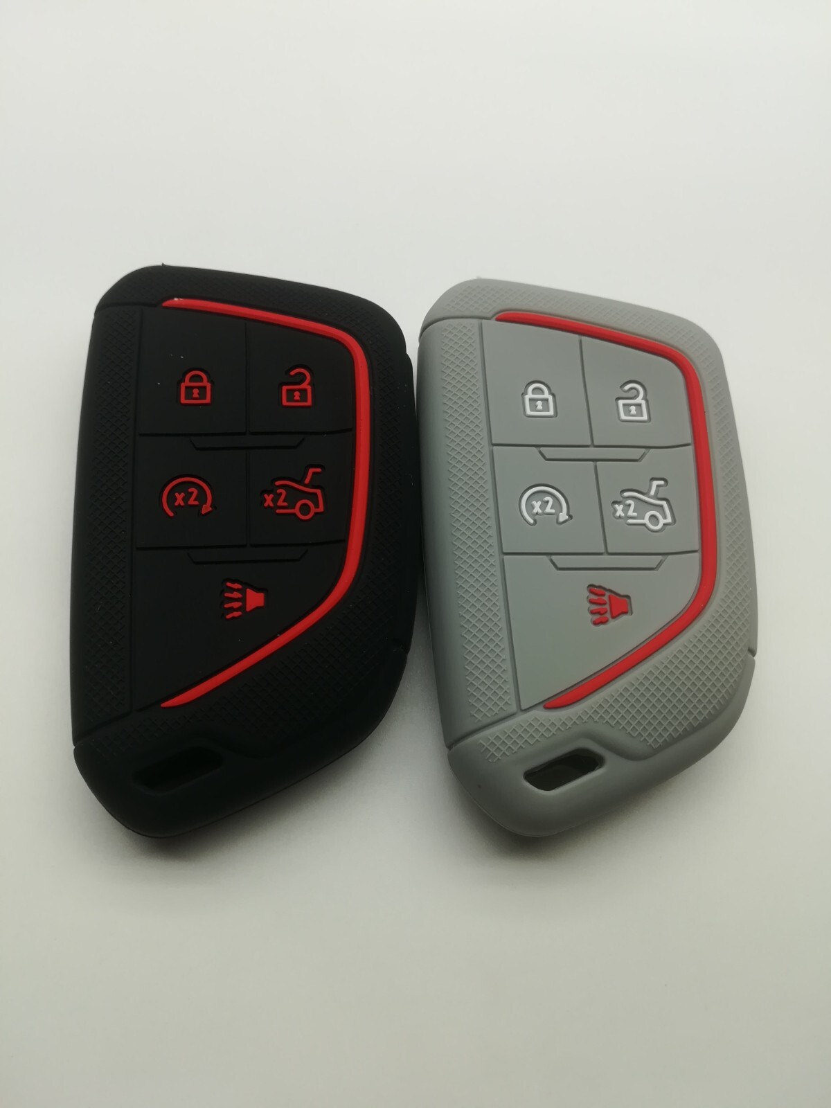 2*Silicone Fob Key Cover for 2020 2021 2022 2023 2024 Cadillac CT4 Cadillac CT5