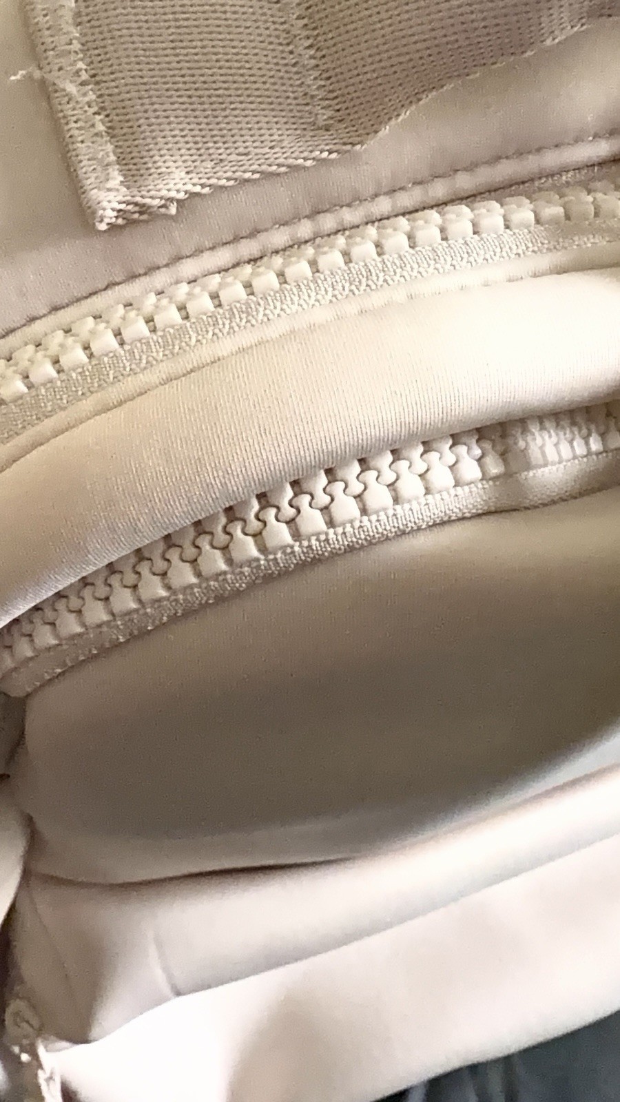 All In Motion Luka Beige Nylon Zip Backpack 15L Fits 17" Laptop 4 Pockets