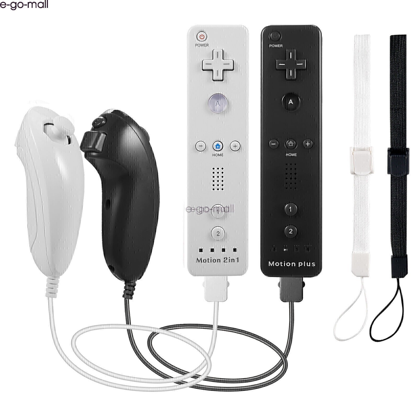 Built-in Motion Plus Wii Remote & Nunchuck Controller for Wii Wii U Console