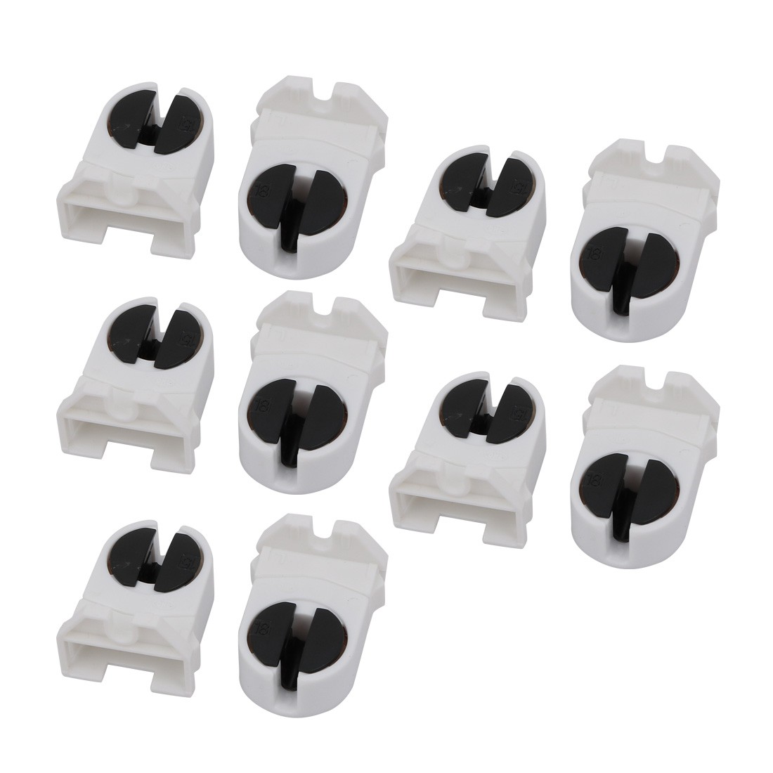 10 x AC500V 2A G5-F288L T5 Light Socket G5 Base Fluorescent Lamp Holder White