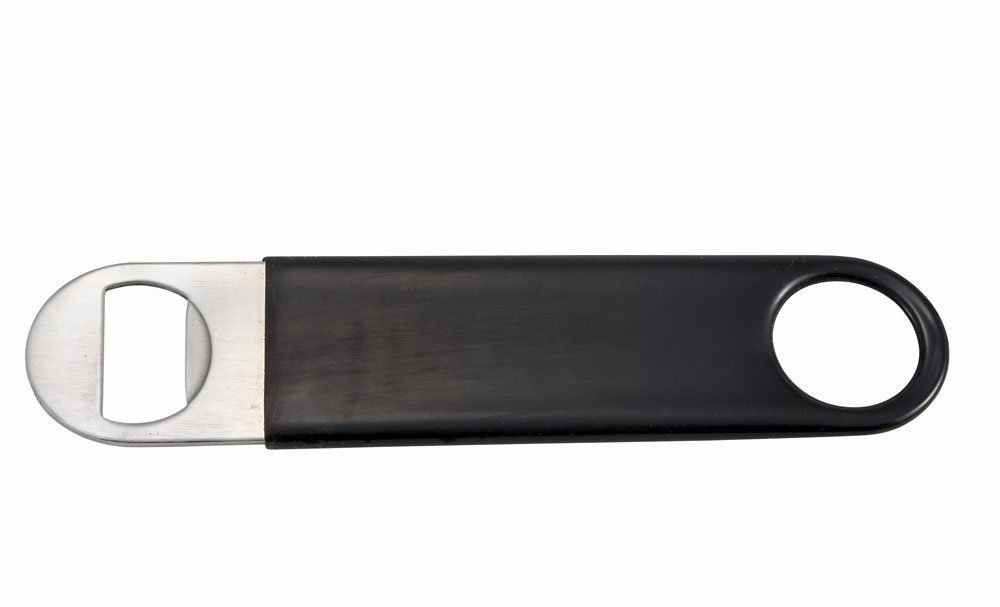 BLACK VINYL Coated BOTTLE OPENER Bar ware Bartender Blade Popper Mambo Long Neck