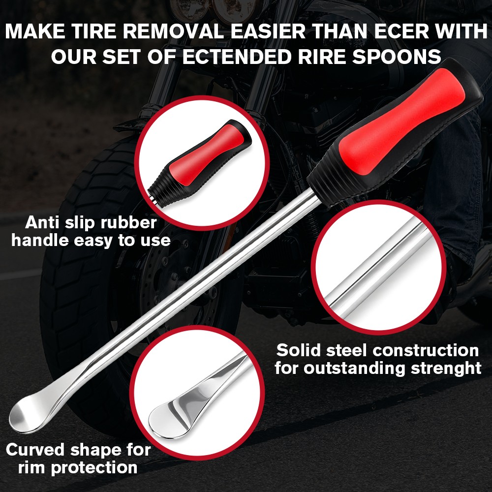 25Pcs Tire Spoons Motorcycle Dirt Bike Tire Changing Tools Iron Set Lawn