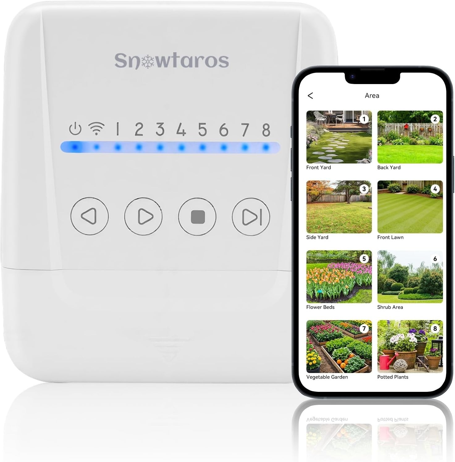 8 Zone WiFi Smart Sprinkler Controller APP Control Rain Delay 24VAC for Garden