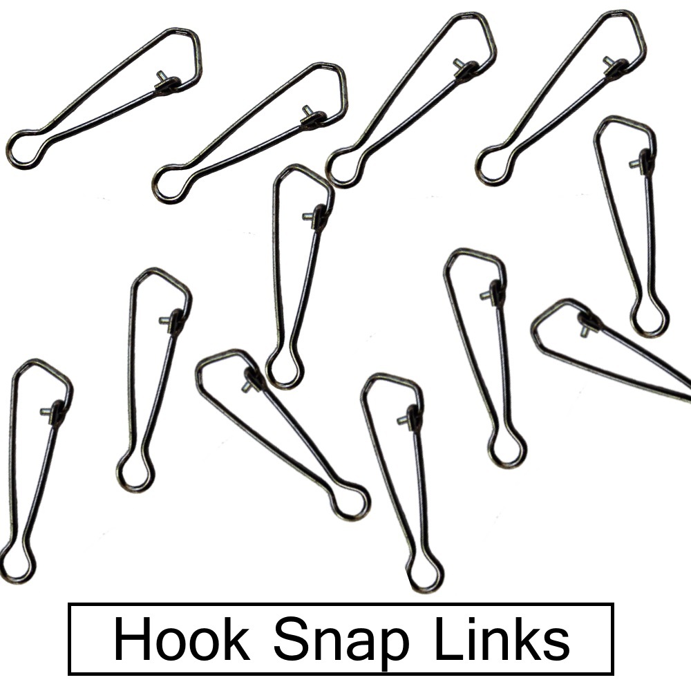 50 STAINLESS STEEL EXTRA STRONG ZIP SLIDER  SNAP LINKS