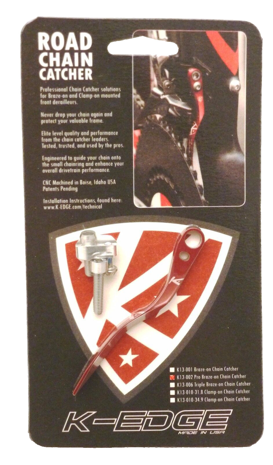 K-Edge Pro Braze On Chain Catcher Red K Edge
