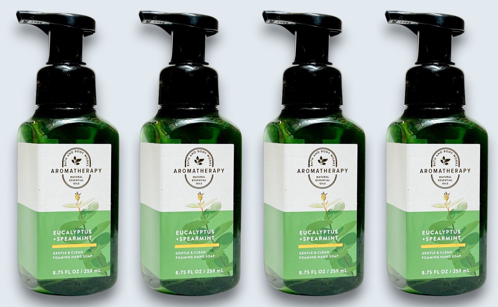 4 Bath & Body Works EUCALYPTUS SPEARMINT Gentle Foaming Hand Soap 8.75 oz