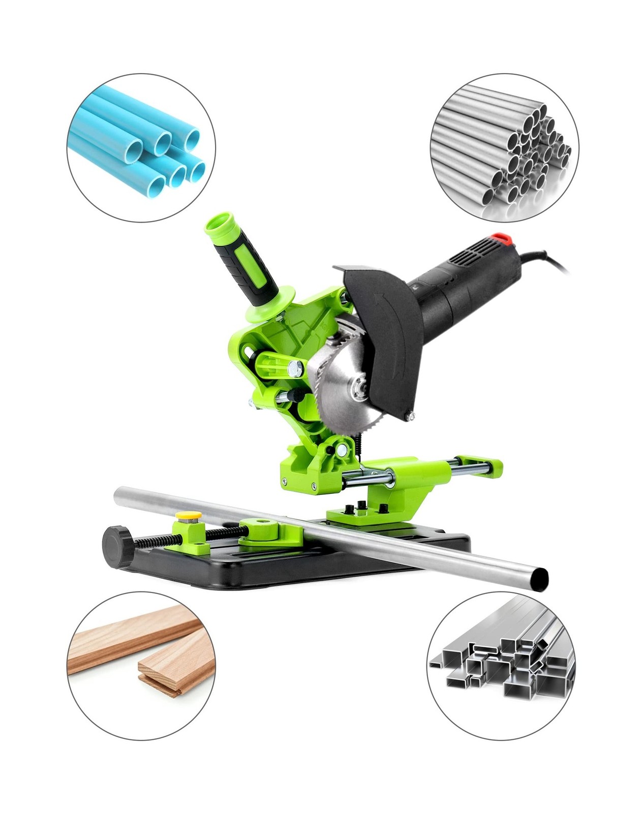 QWORK Angle Grinder Bracket, Adjustable 45 Degree Clamp Angle Grinder Holder ...