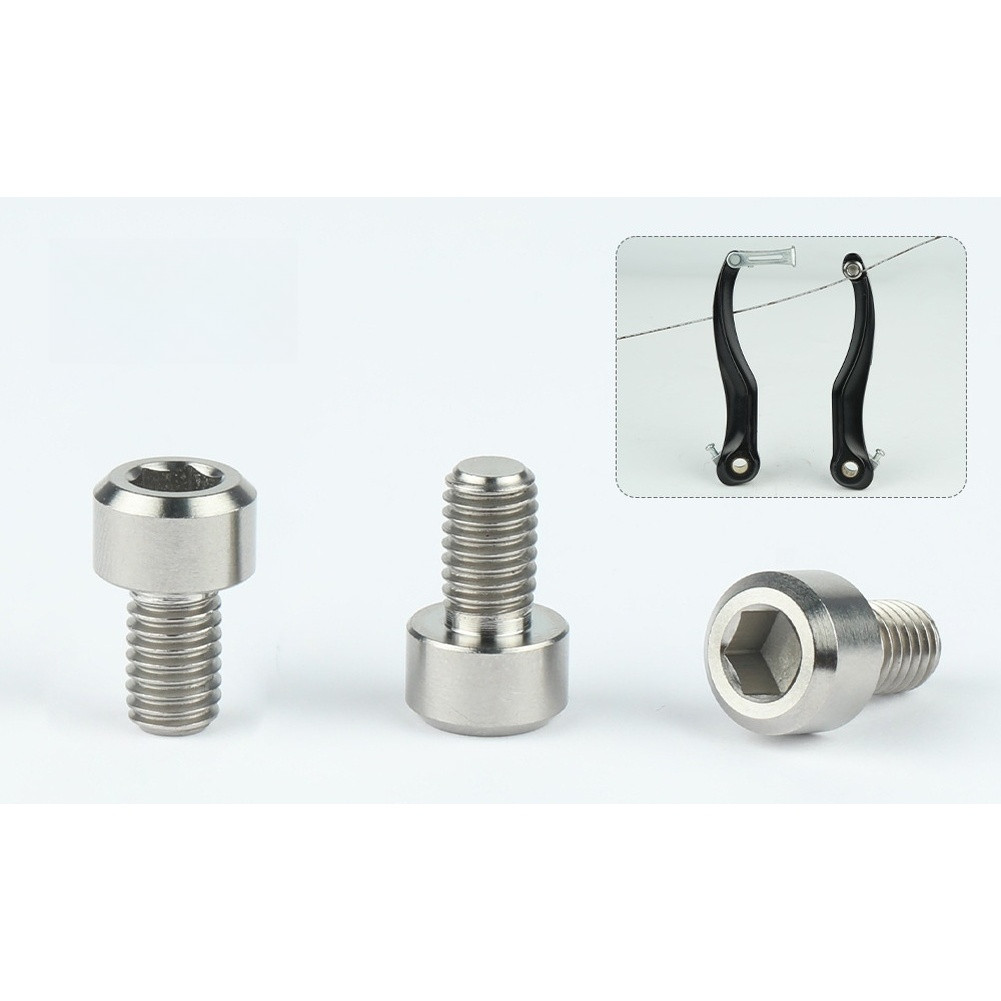 Bicycle Brake Component TC4 Alloy M6x10mm V Brake C Brake Clamp Fixing Screw