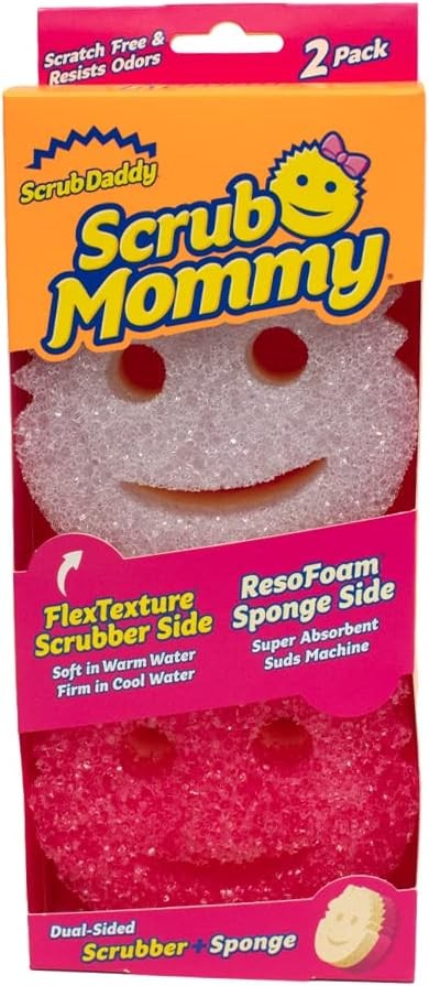 Scrub Mommy, spugna per lavare su due lati, alternativa ai