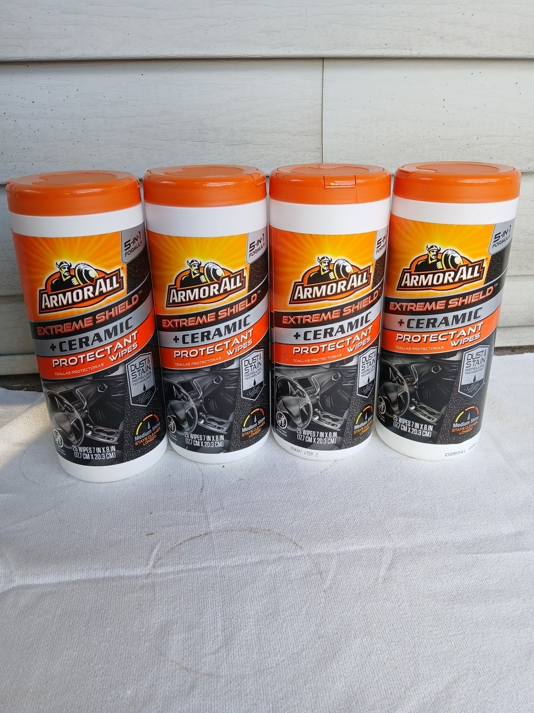 PACK 4 Armor All  EXTREME SHIELD + CERAMIC protectant wipes. 25CT