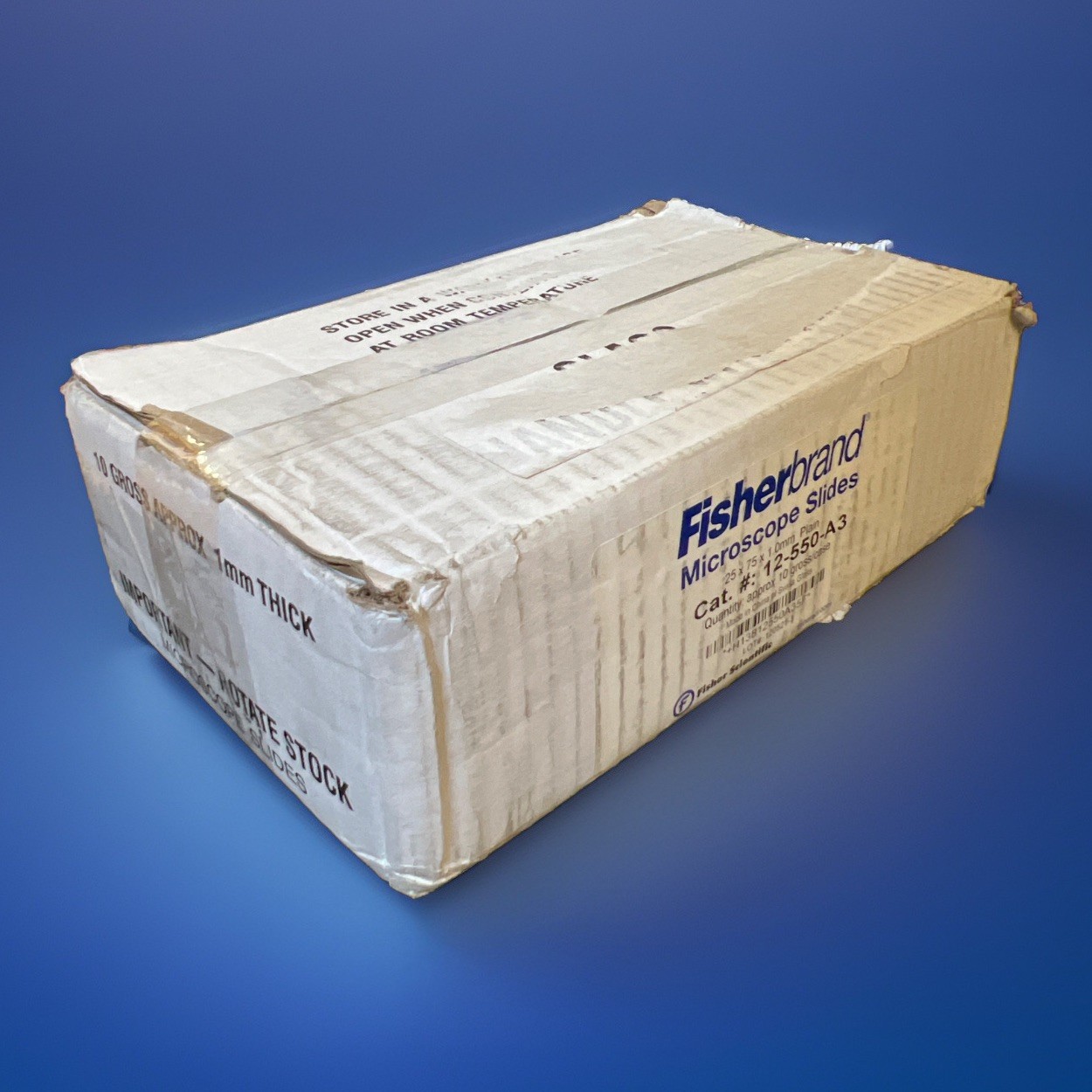Fisherbrand 12-550-A3 Plain Microscope Slides 25 x 75 x 1.0mm *20-Pack*