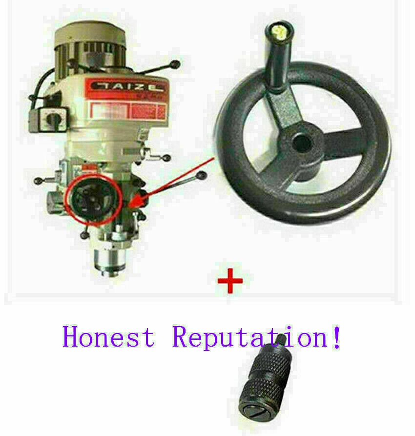CNC Bridgeport Milling Machine Parts 1×Feed Hand Wheel + 1×Reverse Knob Assembly