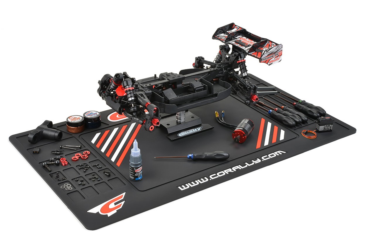 COR90280 TEAM CORALLY RUBBER PIT MAT