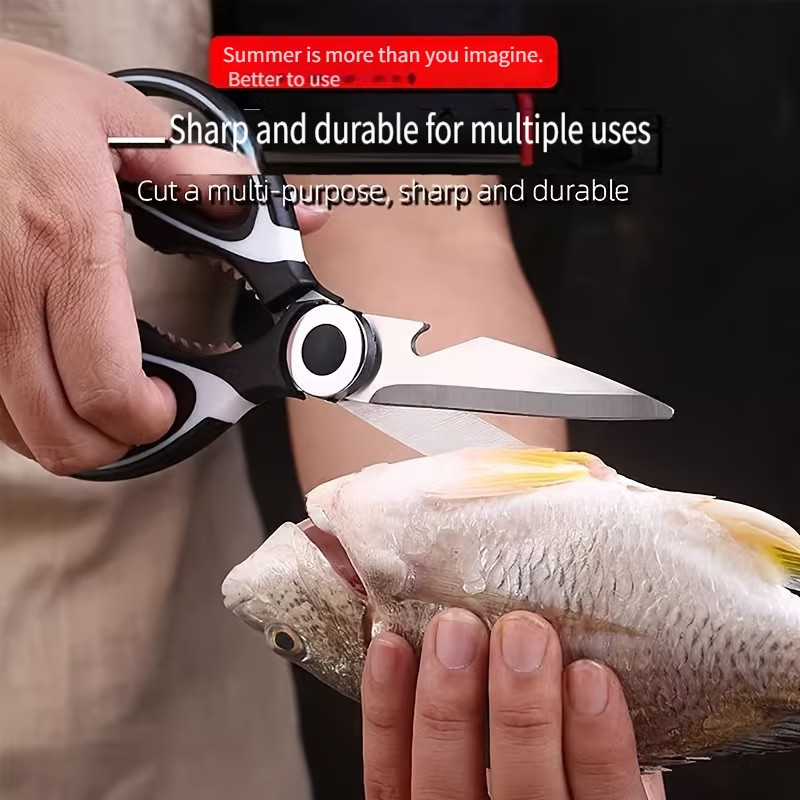 Stainless Steel Multi-Functional Kitchen Scissors for Fish