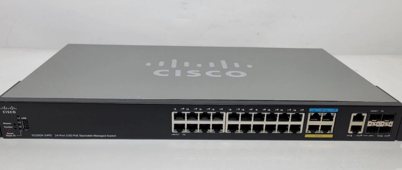 Cisco SG350X-24PD-K9 24-port Gigabit Poe Network Switch SG350X-24PD
