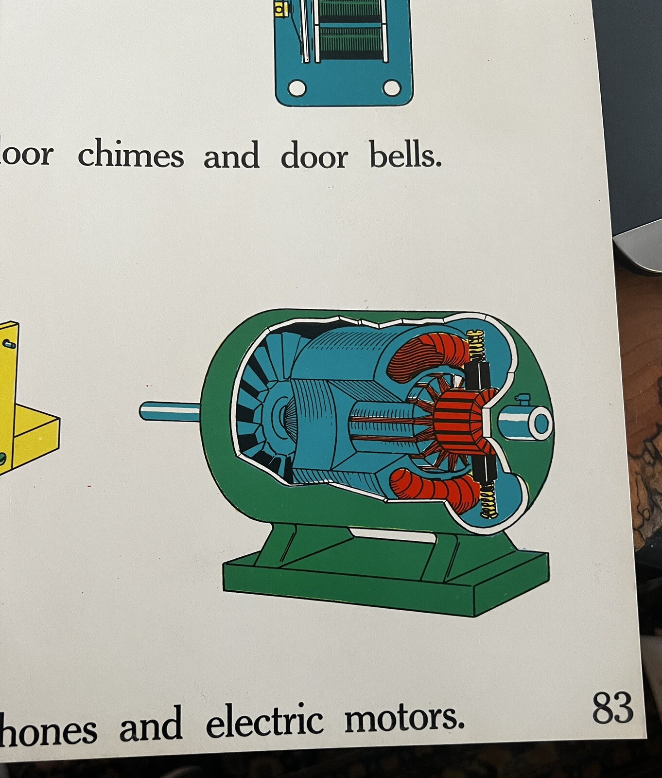 VINTAGE A.J. Nystrom Elementary science chart Electromagnets chart 24 x18.5