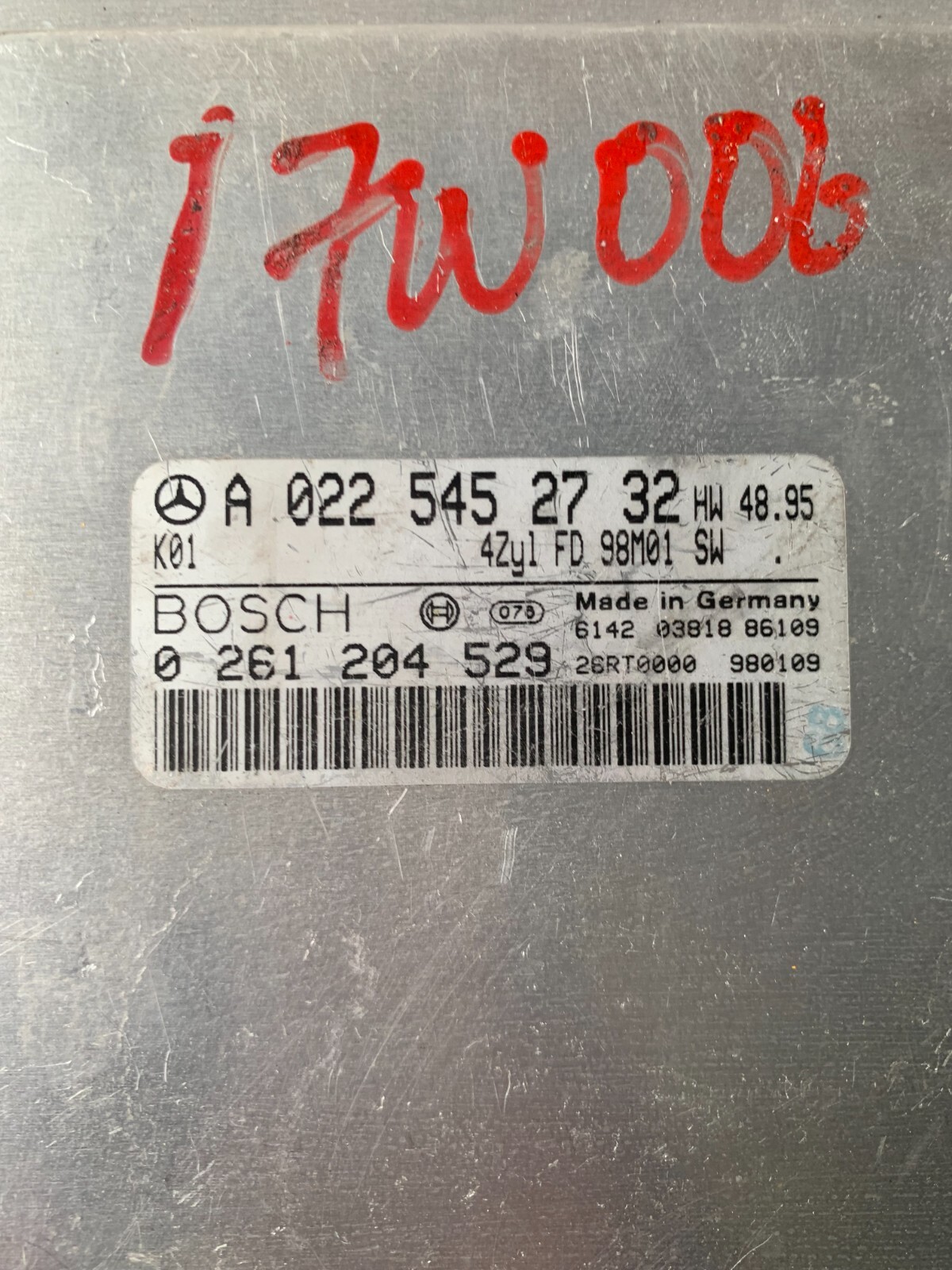 Mercedes Benz ECU ECM Engine Control Unit Module A0225452732 0261204529 OEM