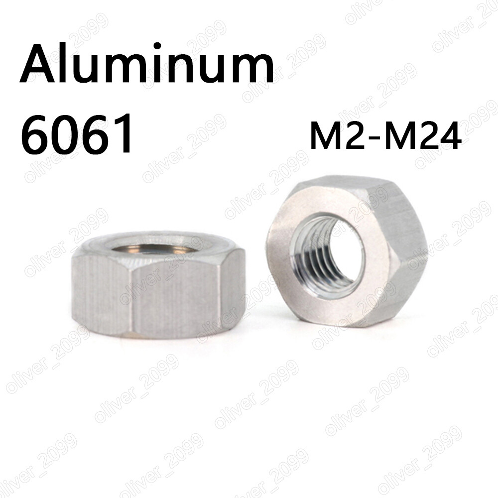 Aluminum Alloy 6061 Hexagon Nuts Hex Nut M2 M3 M4 M5 M6 M8 M10 M12 M16 M18 M24