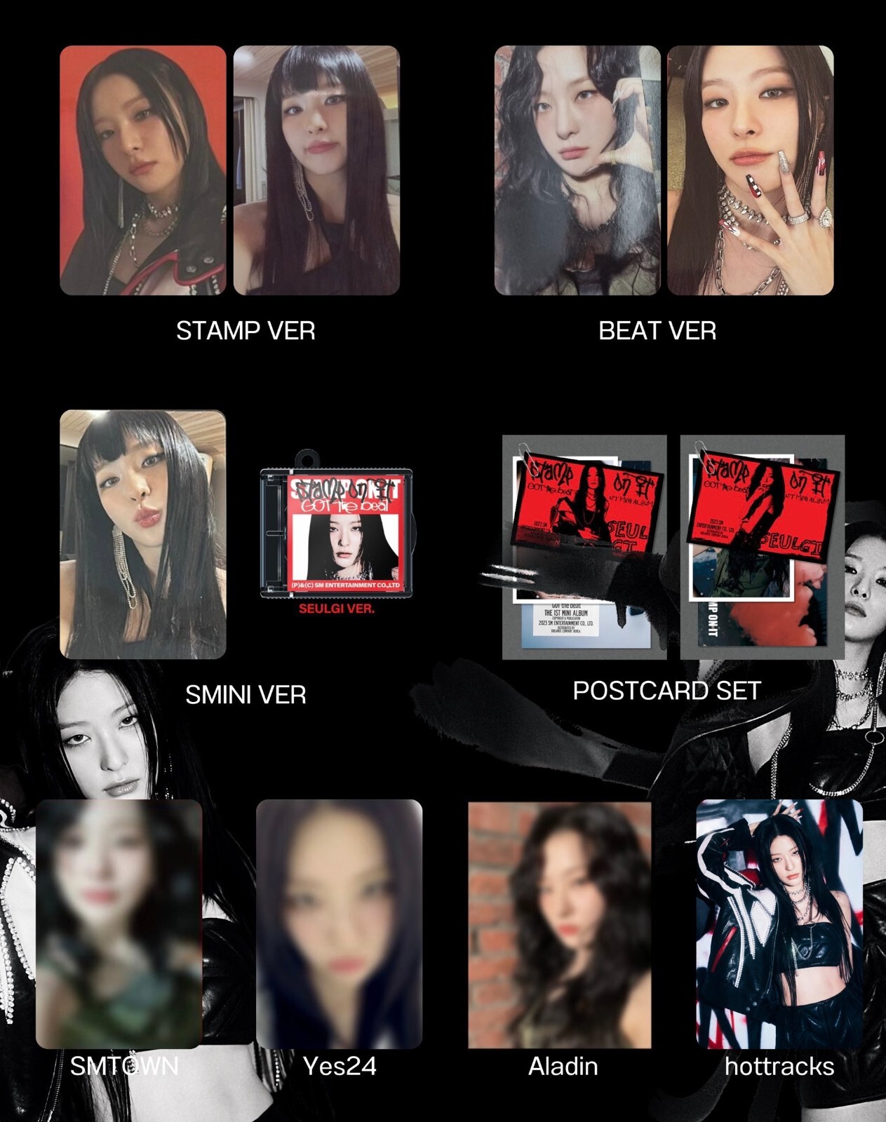 OFFICIAL KPOP PHOTOCARD - GOT THE BEAT SEULGI - THE 1ST MINI ALBUM "STAMP ON IT"
