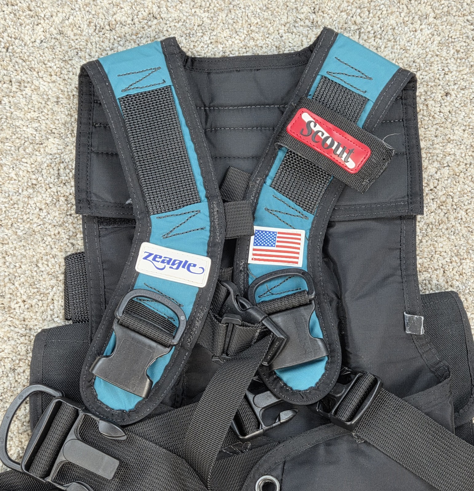 Vintage Zeagle Scout BCD Scuba Diving Buoyancy Compensator SMALL