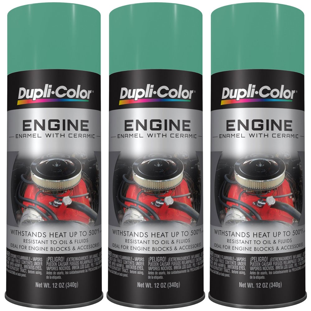Duplicolor DE1618 (3-Pack) Engine Paint Detroit Diesel Alpine Green 12oz Aerosol