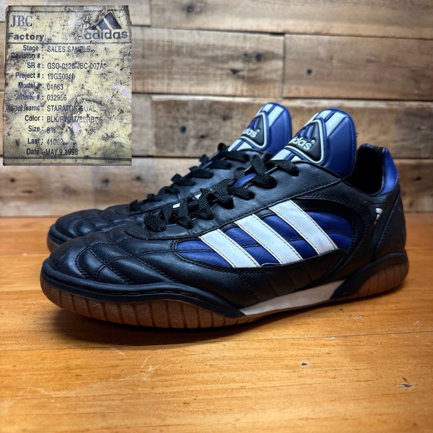 RARE Vtg Adidas 1998 “Staratos Goal” (Stratos) SALES SAMPLE Soccer Shoes Men’s 9