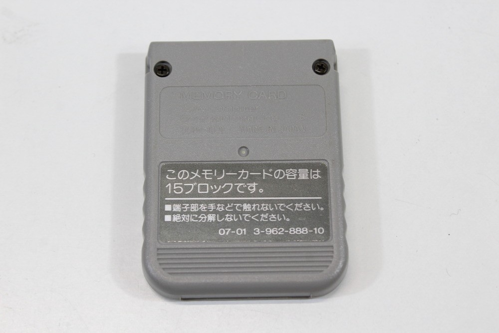Official SONY PlayStation 1 OEM Memory Card PS1 Gray Parasite Eve Sticker