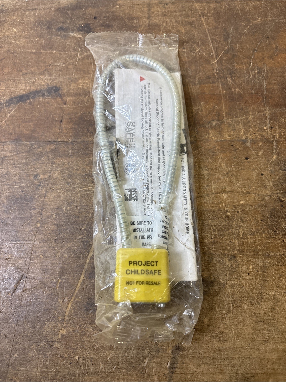 PROJECT CHILDSAFE Gun Lock - Child Safe Cable With Padlock, 2 Keys, Instructions