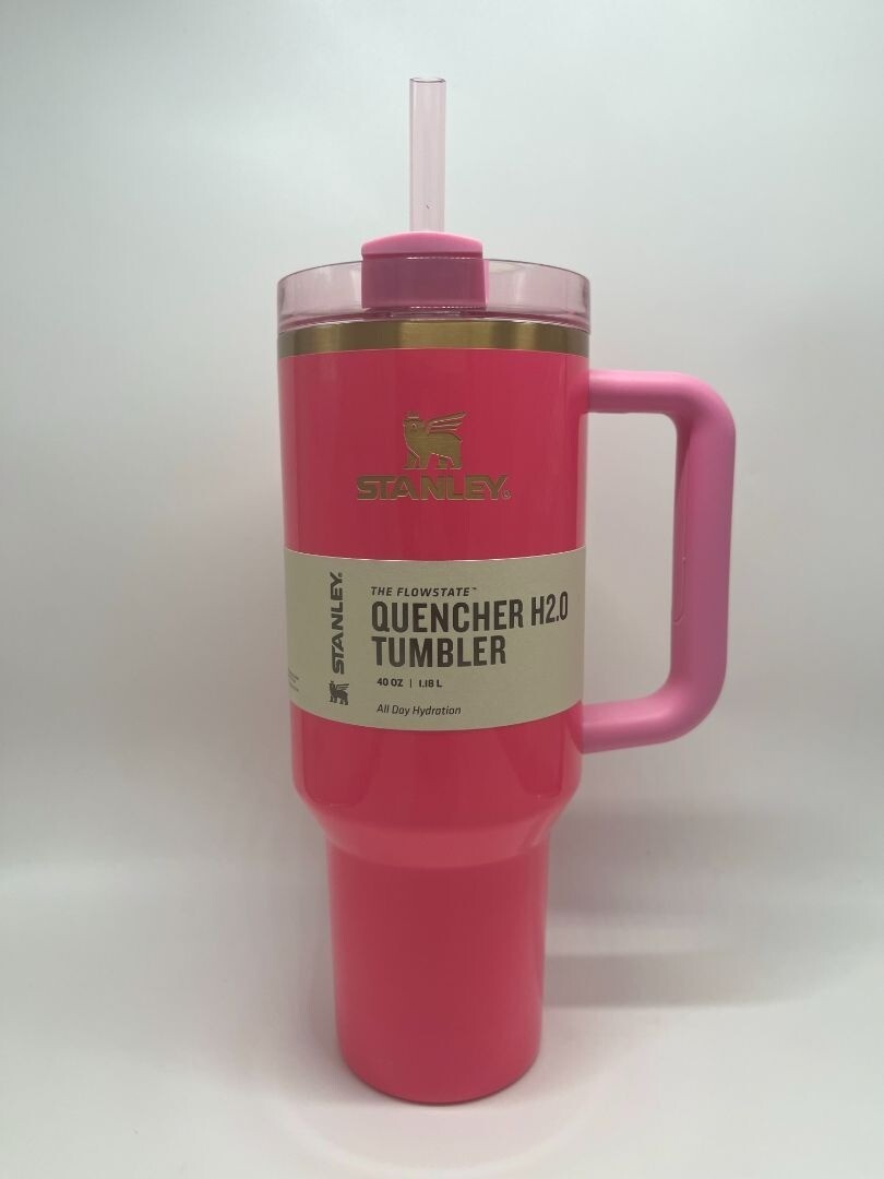 Stanley 40oz Pink Parade The Flowstate Quencher H2.0 Tumbler NWT