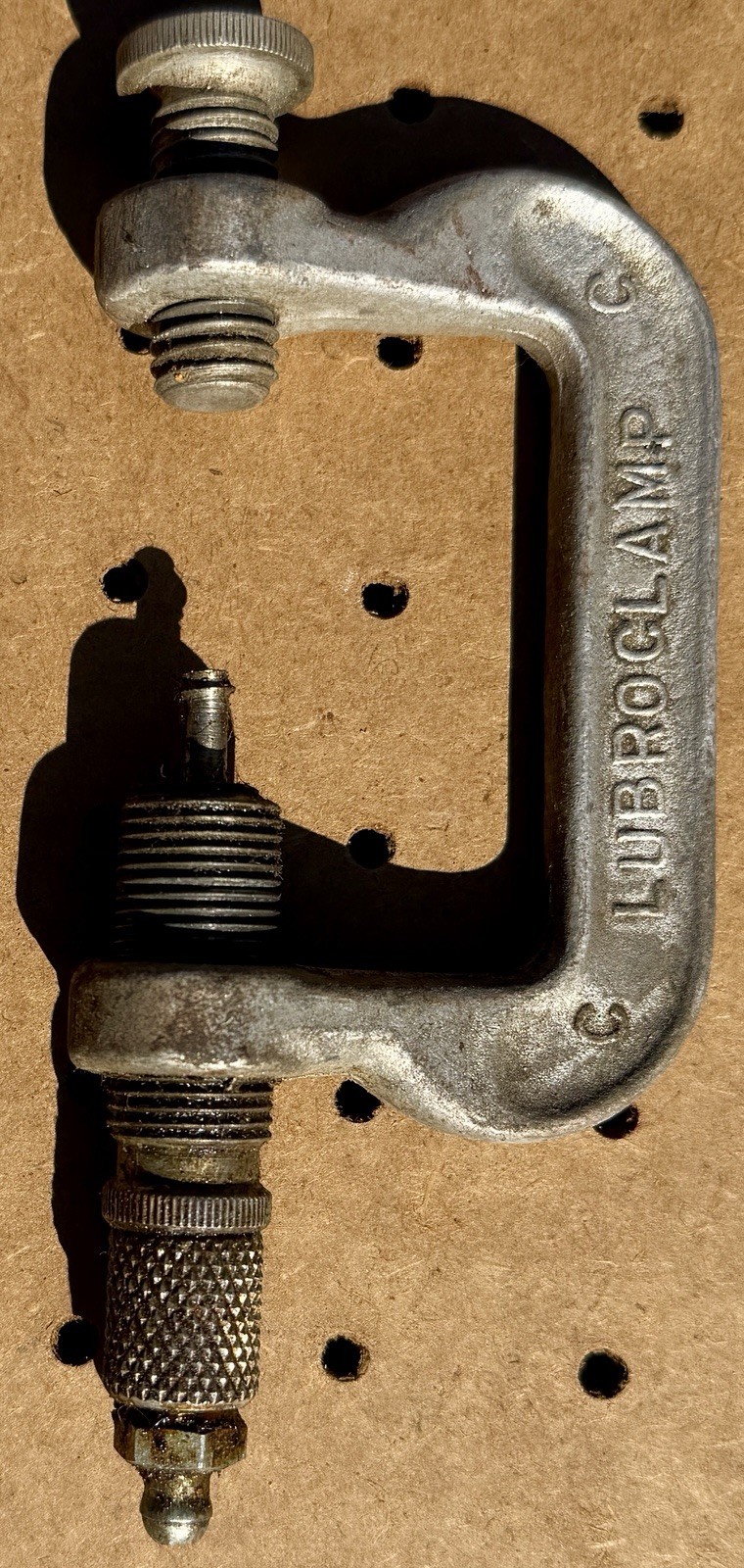 LubroClamp Grease Zerk 2 Inch C Clamp Leaf Springs, Ball Joint Lube ? Antique