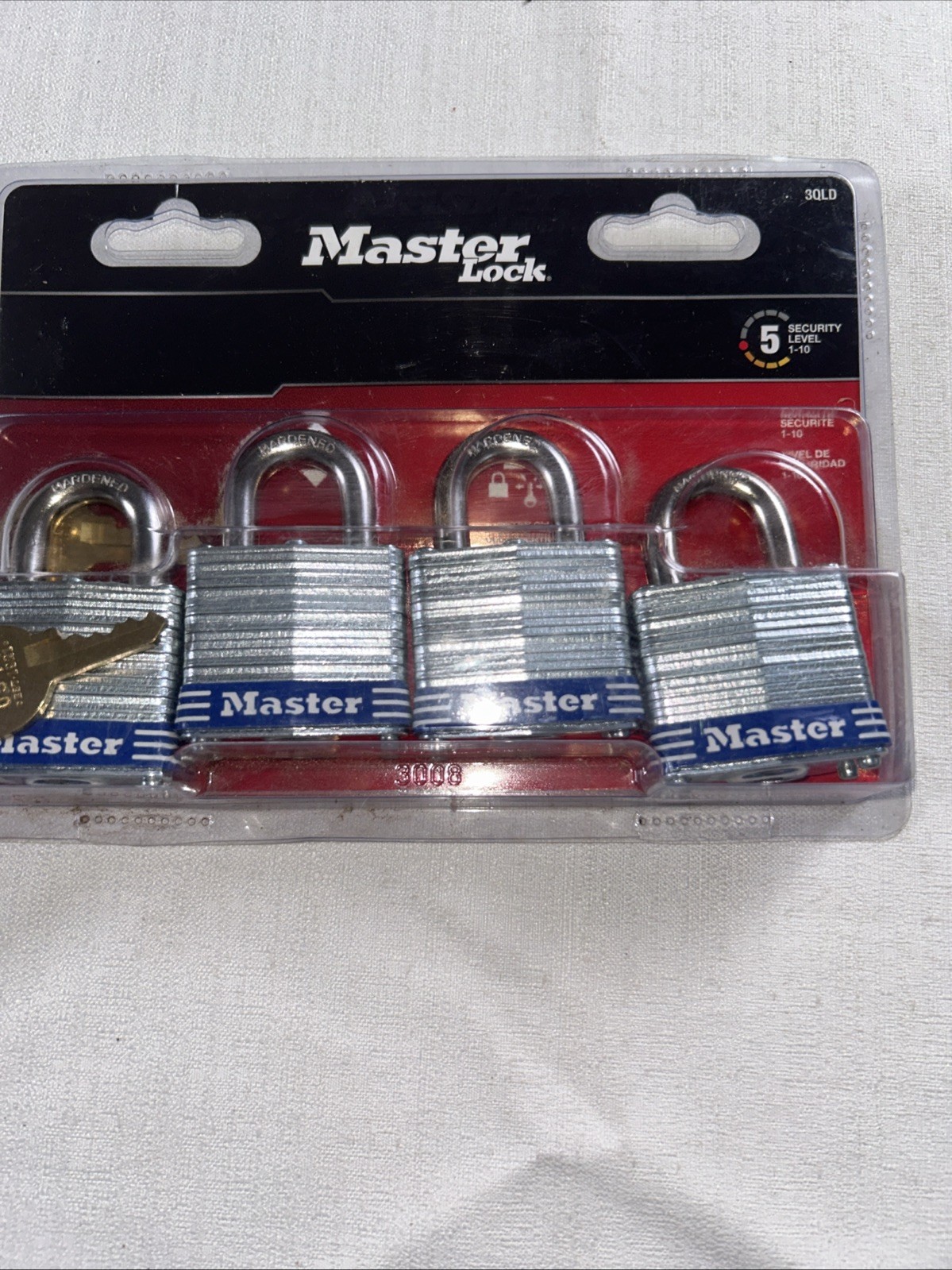 Master Lock 3QLD 4-Pack Steel Locks