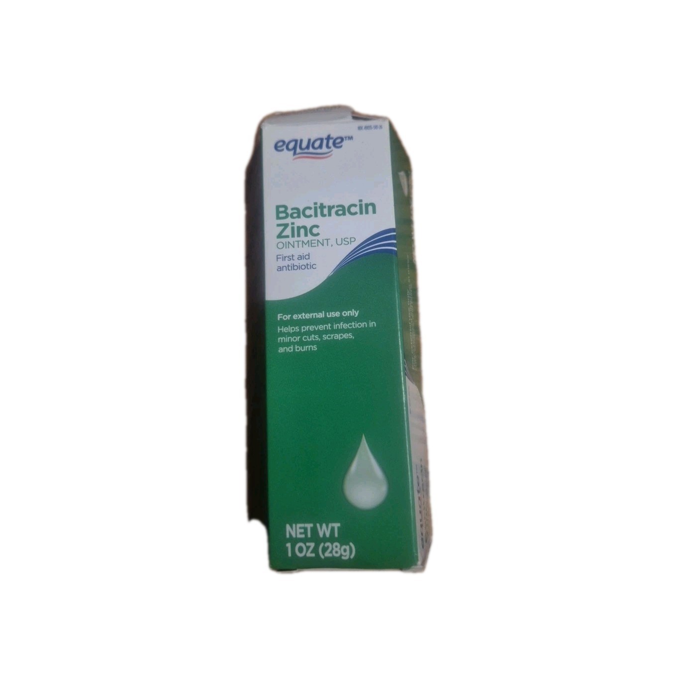 Equate Bacitracin Zinc USP Ointment, First Aid Antibiotic, 1 oz Exp 07/2026