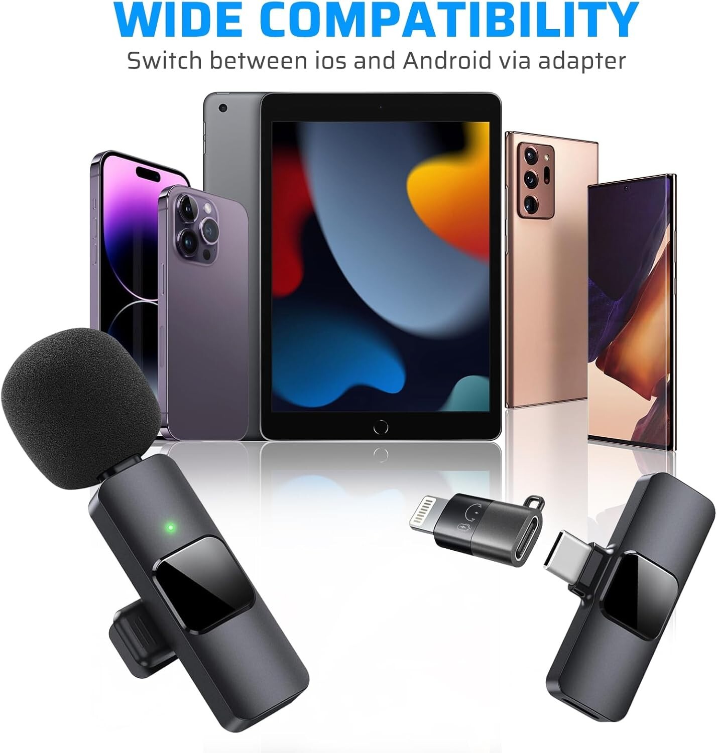 Microfono mini inalambrico de para celular iPhone solapa 2 mic