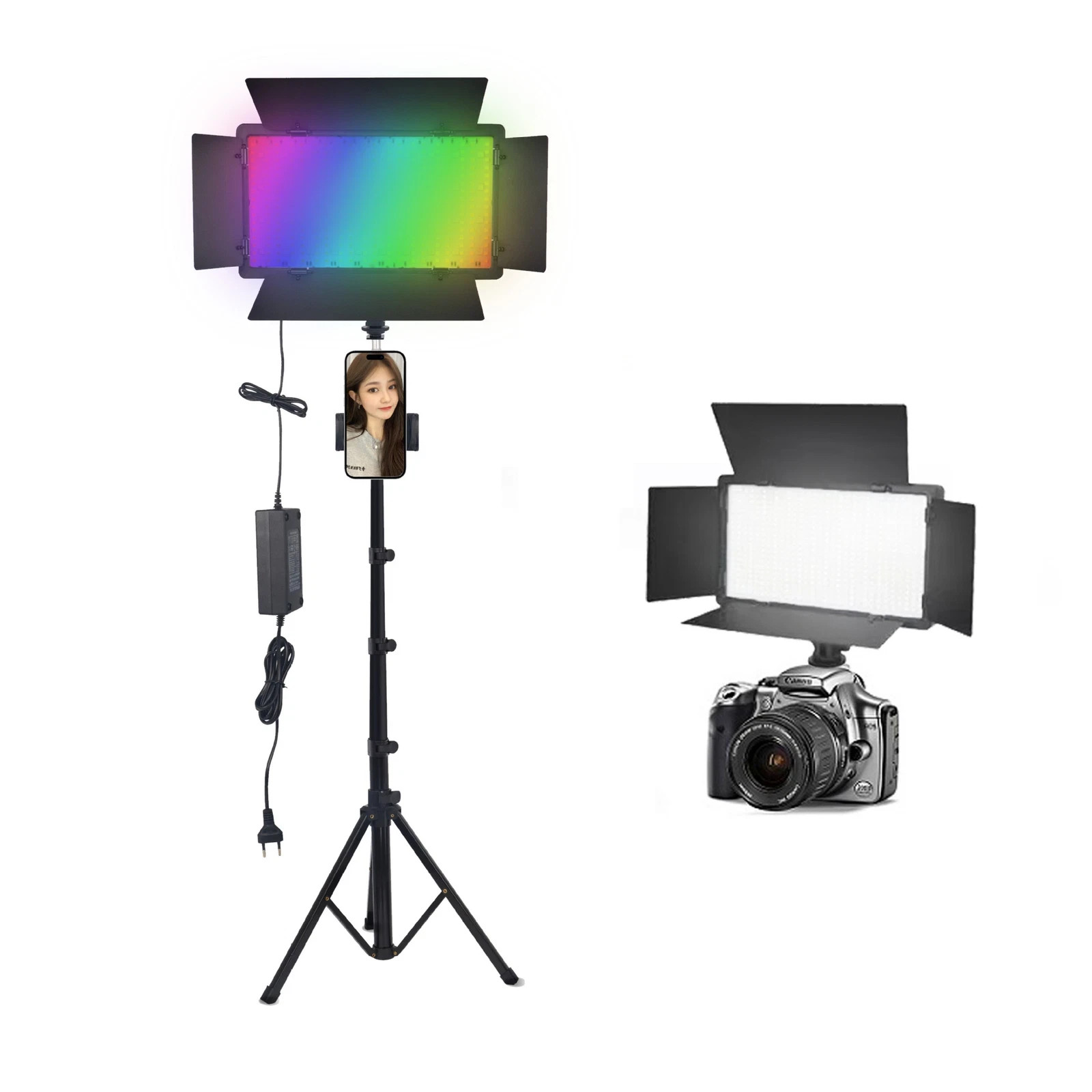 U600 RGB 30W Rectangular Ring Light For Video & Photo 3200K - 6500K