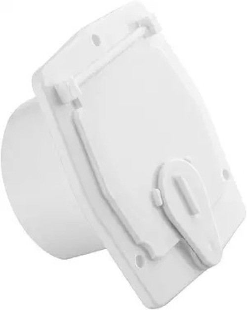 RV Square Electrical Cable Hatch for 30 Amp Cords (White)Color: White | Size: 3