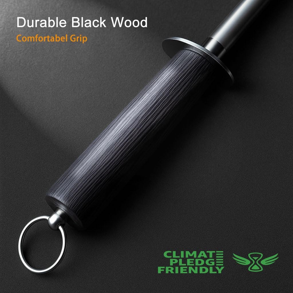 【𝐂𝐨𝐦𝐦𝐞𝐫𝐜𝐢𝐚𝐥 𝐆𝐫𝐚𝐝𝐞】Honing Rod,12" Knife Sharpener Rod Knife Sha...