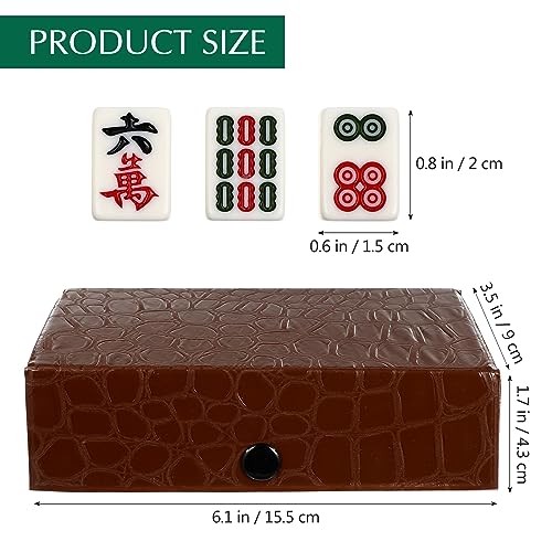 Mini Mahjong Tile Set - 146 Tiles - Portable - Chinese