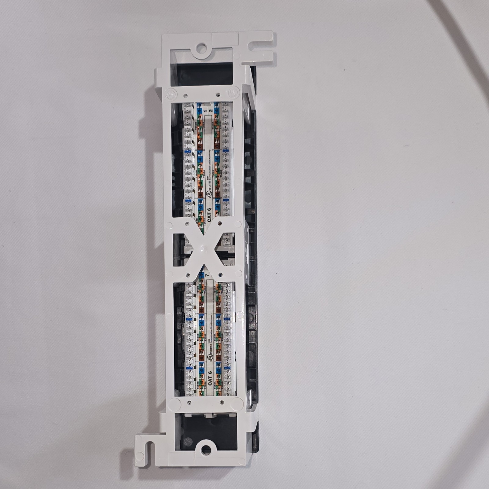 comCables Cat 6 12 Port Mini Patch Panel with 89D Bracket PP-C6-12M-C