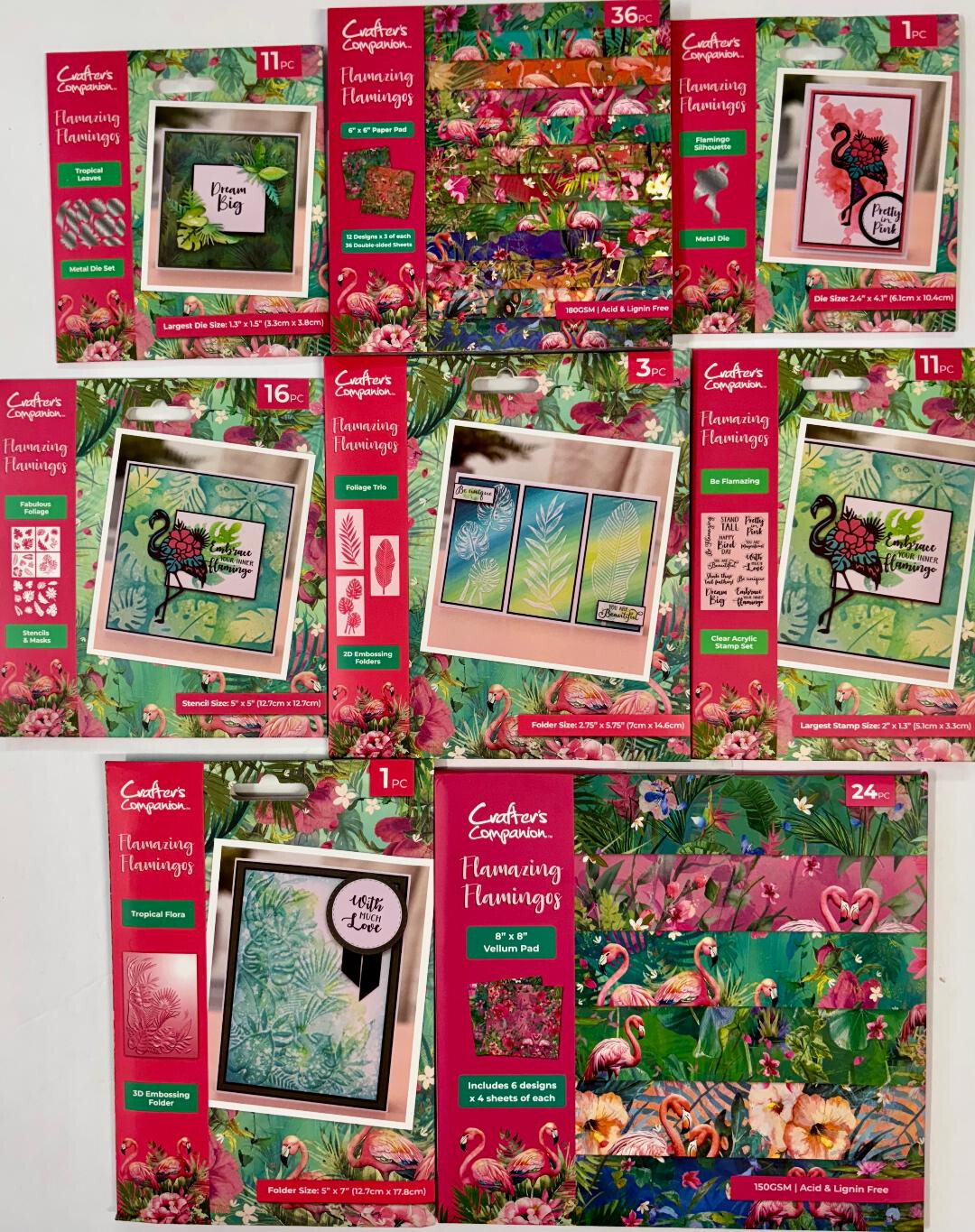 Crafter's Companion Flamazing Flamingos Collection ~ YOU CHOOSE!