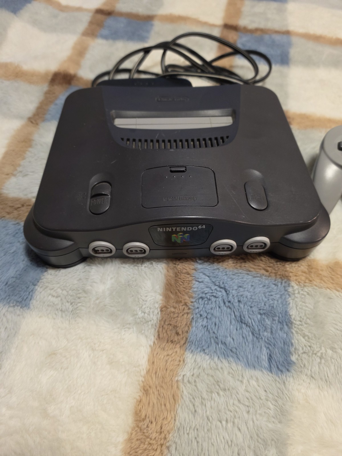 Nintendo 64 N64 Home Console Black w/ Controller and Cables, Tested/working