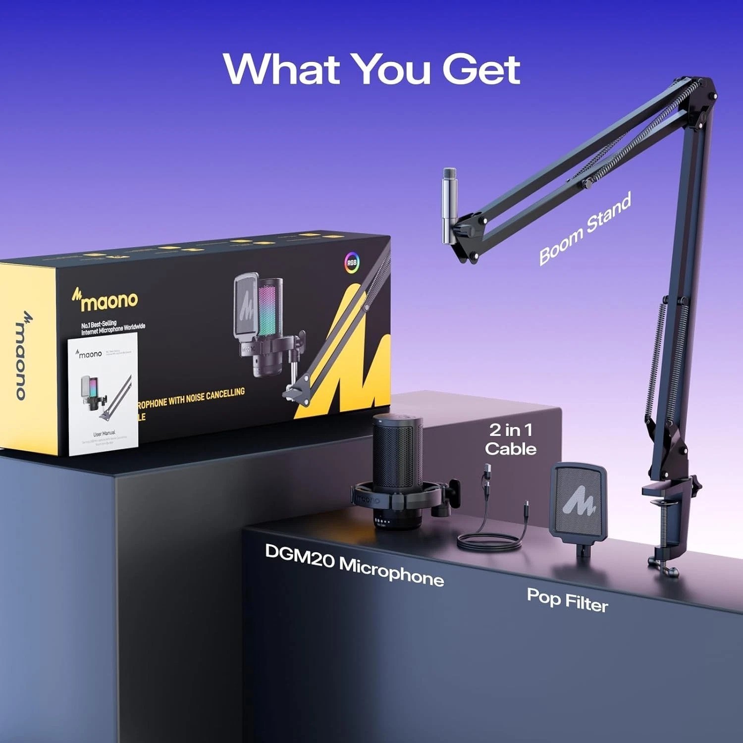 Professional Gaming Microphone with Arm Stand