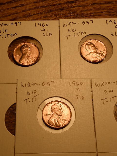 1960-D SD WRPM#97 D/D Tilted Ch/Gem BU/Uncirculated Red Lincoln Cent Error