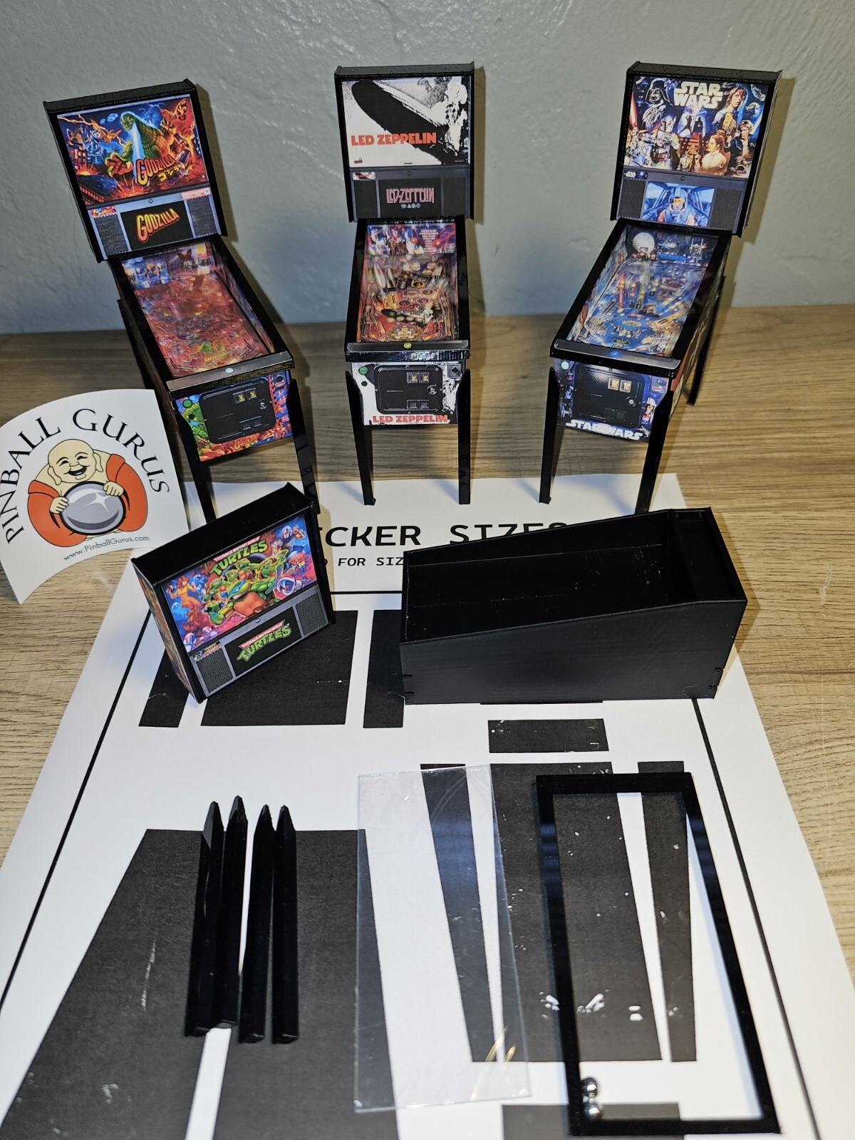 Stern 2016-NOW Pinball Machine DIY Scale Model *Blank “Make Your Own” Kit