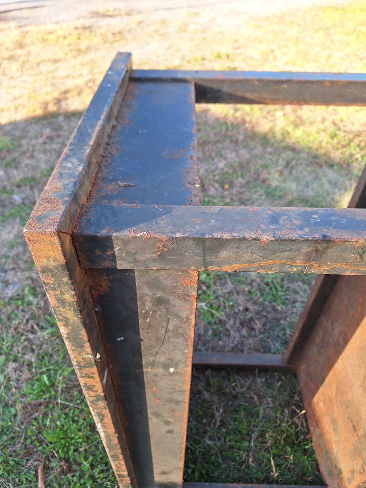 Table bench Industrial Workshop Workbench Shop Vintage Green Paint