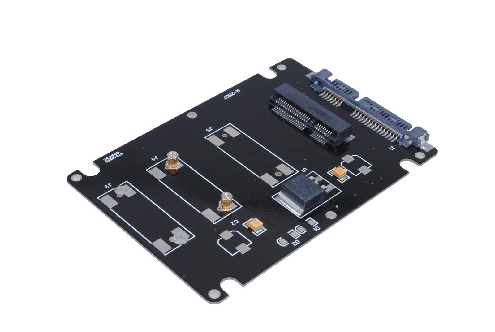 Converter Adapter With Mounting Screws Support mSATA SSD to 2.5" SATA interface