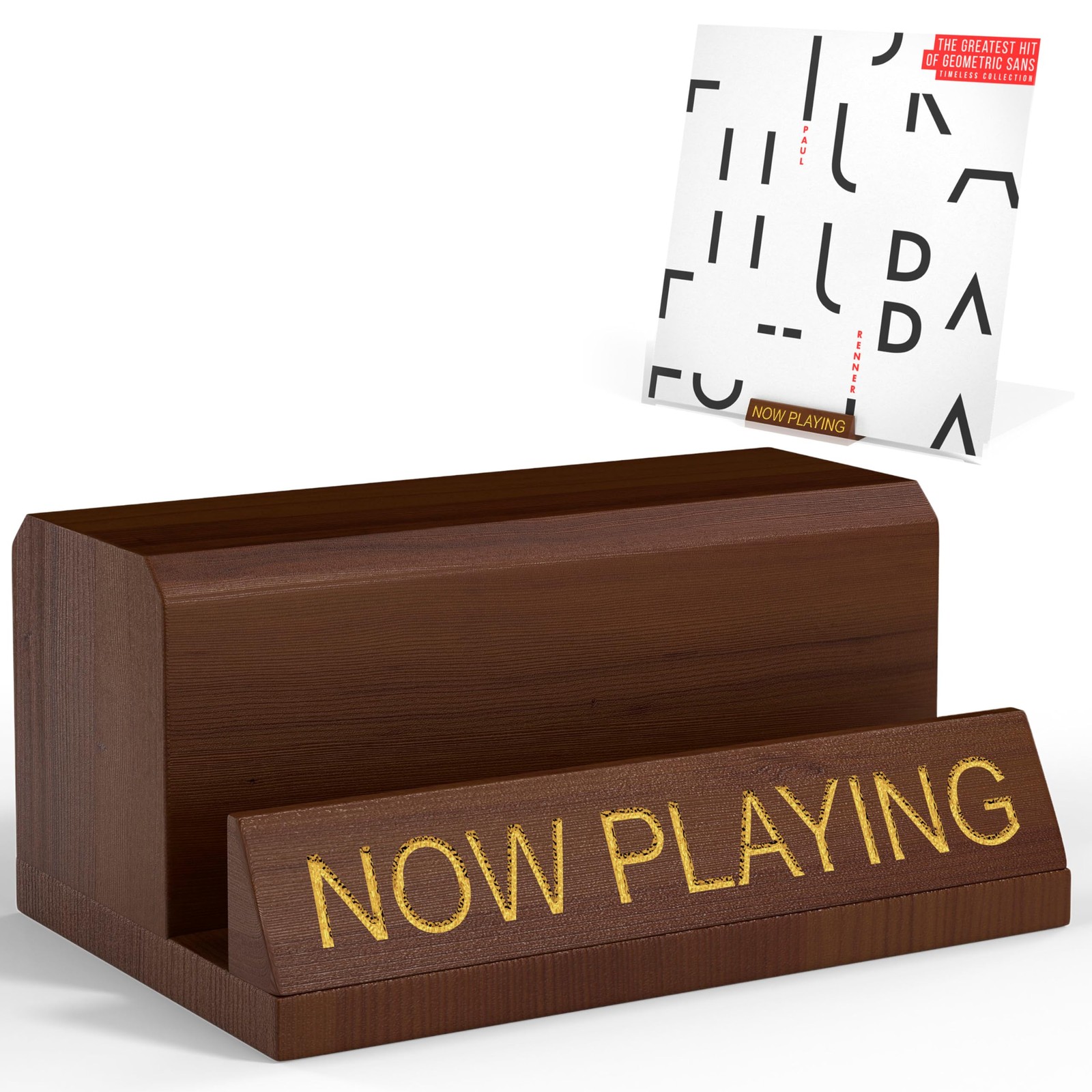 Now Playing Vinyl Record Stand | Wooden Vinyl Record Holder Display | Wood Re...