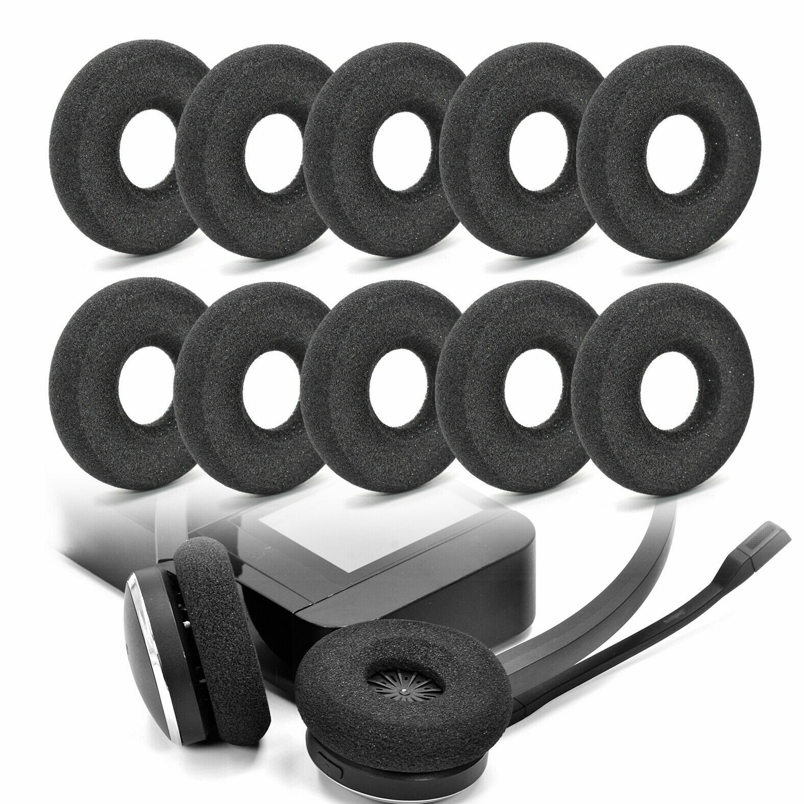 10Pcs Earpads Cover for Jabra PRO 920 930 935 9450 9460 9465 9470/UC VOICE 550