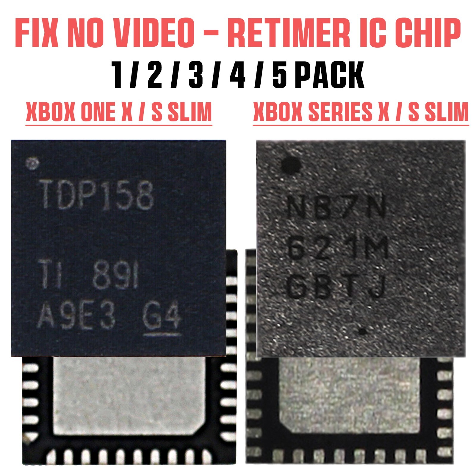 OEM Driver Retimer IC Chip No Video Fix For Microsoft XBOX Series X / One S SLIM