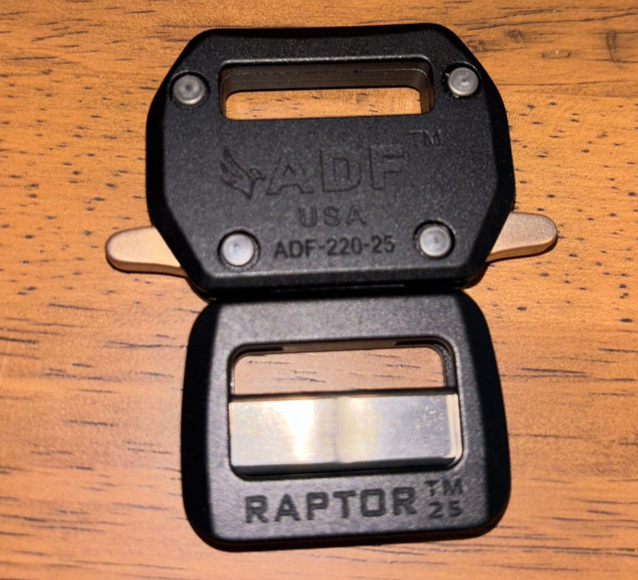 ADF-220-25-LE-BLK  RAPTOR™ 1.0" LONG EAR * ADF BUCKLE BLACK * NEW
