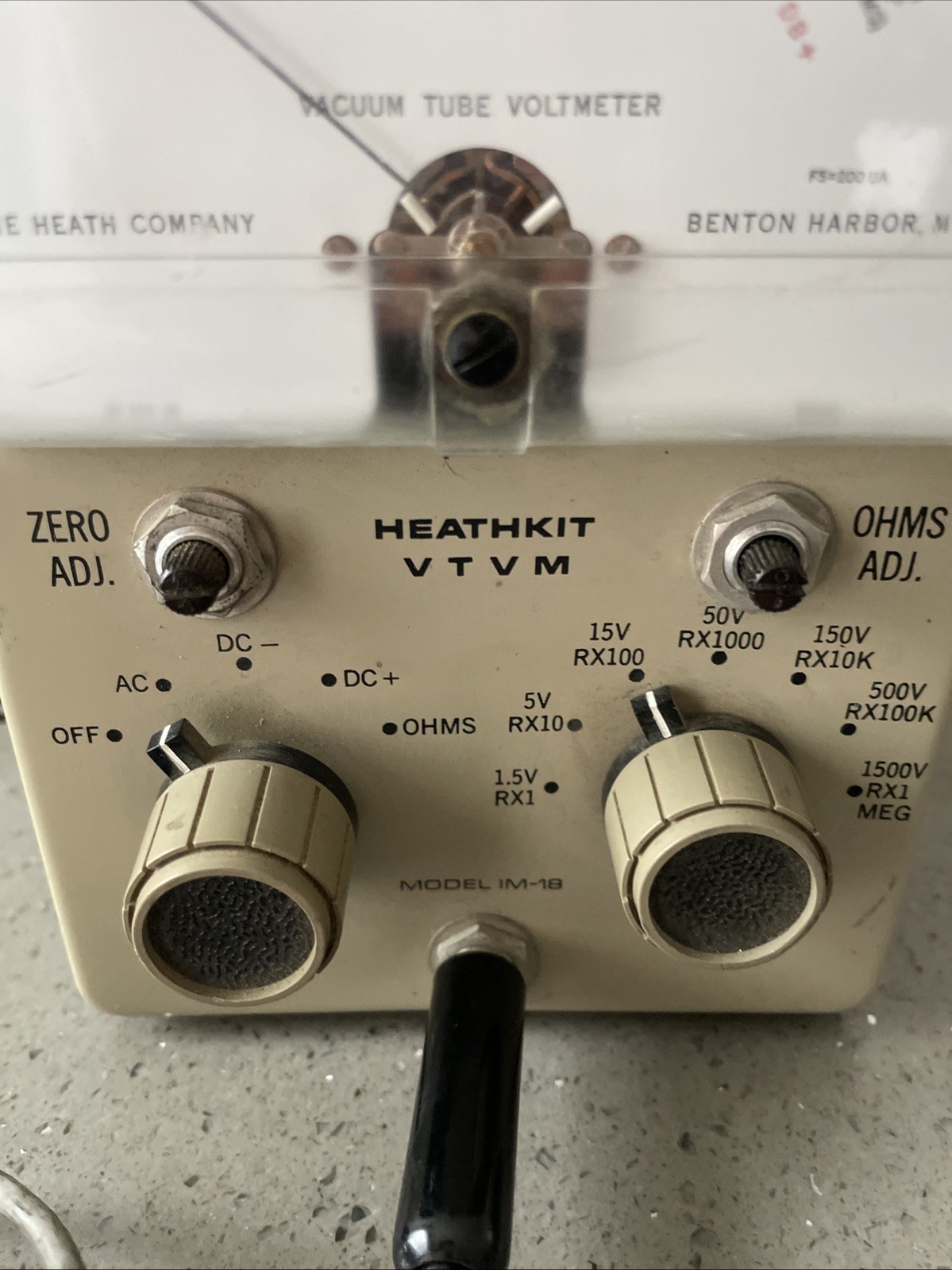 Heathkit Model IM-18 VTVM Vacuum Tube Voltmeter untested